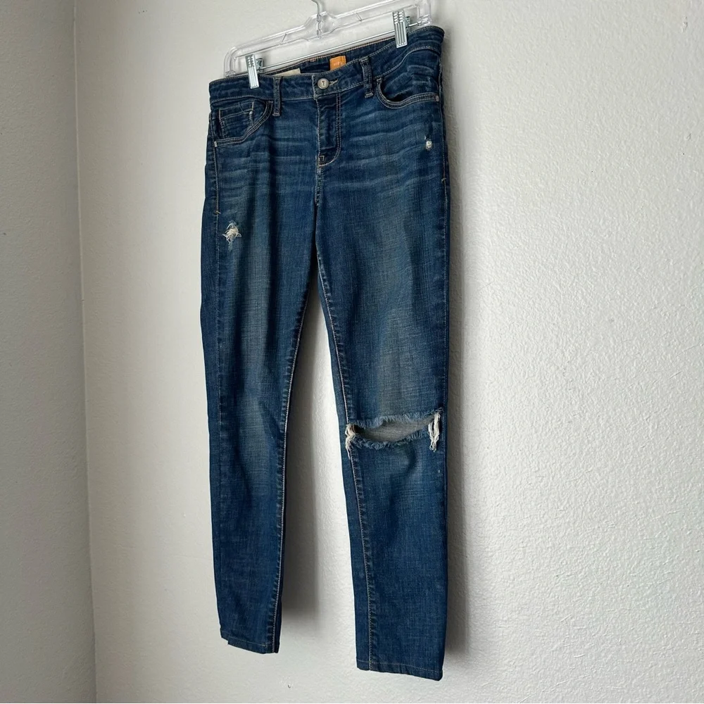 Pilcro and the Letterpress Womens straight dark wash distressed FV/‎ EDIT Jeans